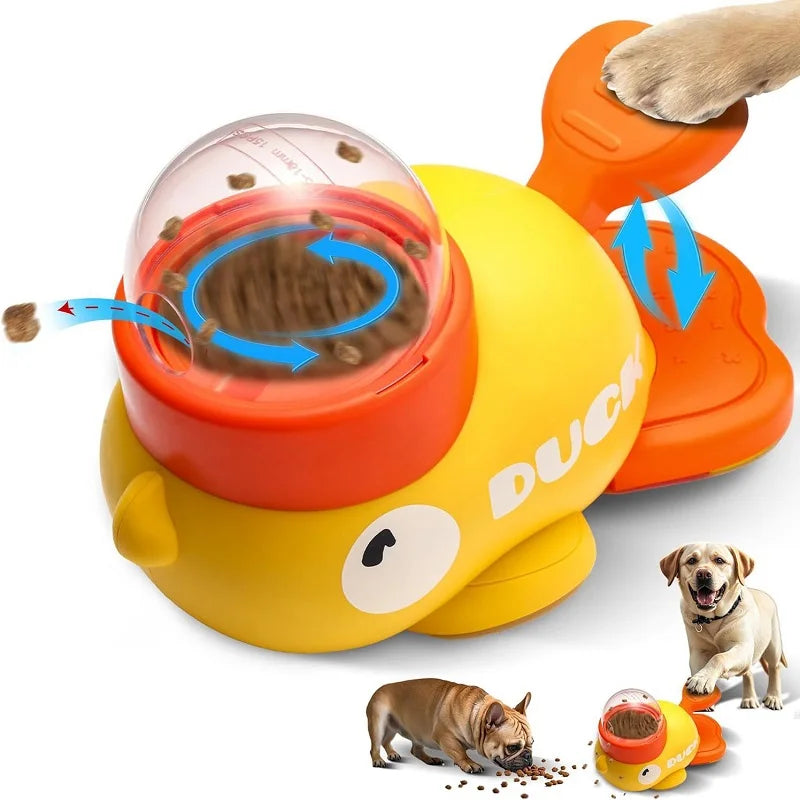 Alimentador De Comida Para Perros, Diseño De Pato De Dibujos Animados, Merienda Para Mascotas, Rompecabezas, Alimentador Antideslizante Para Cachorros, Dispensador Automático De Comida Para Perros Y Gatos, Juguete