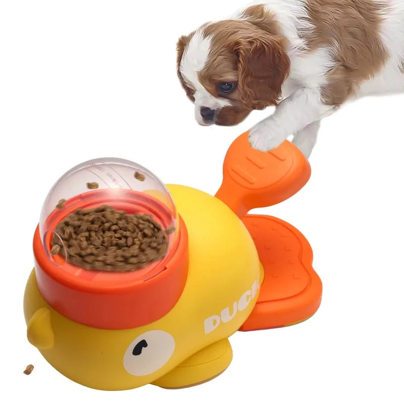 Alimentador De Comida Para Perros, Diseño De Pato De Dibujos Animados, Merienda Para Mascotas, Rompecabezas, Alimentador Antideslizante Para Cachorros, Dispensador Automático De Comida Para Perros Y Gatos, Juguete