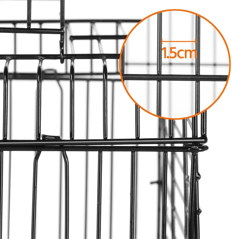 Yaheetech Jaula Para Pájaros Jaula De Metal, Negra, Con Comedero 40 X 40 X 58 Cm