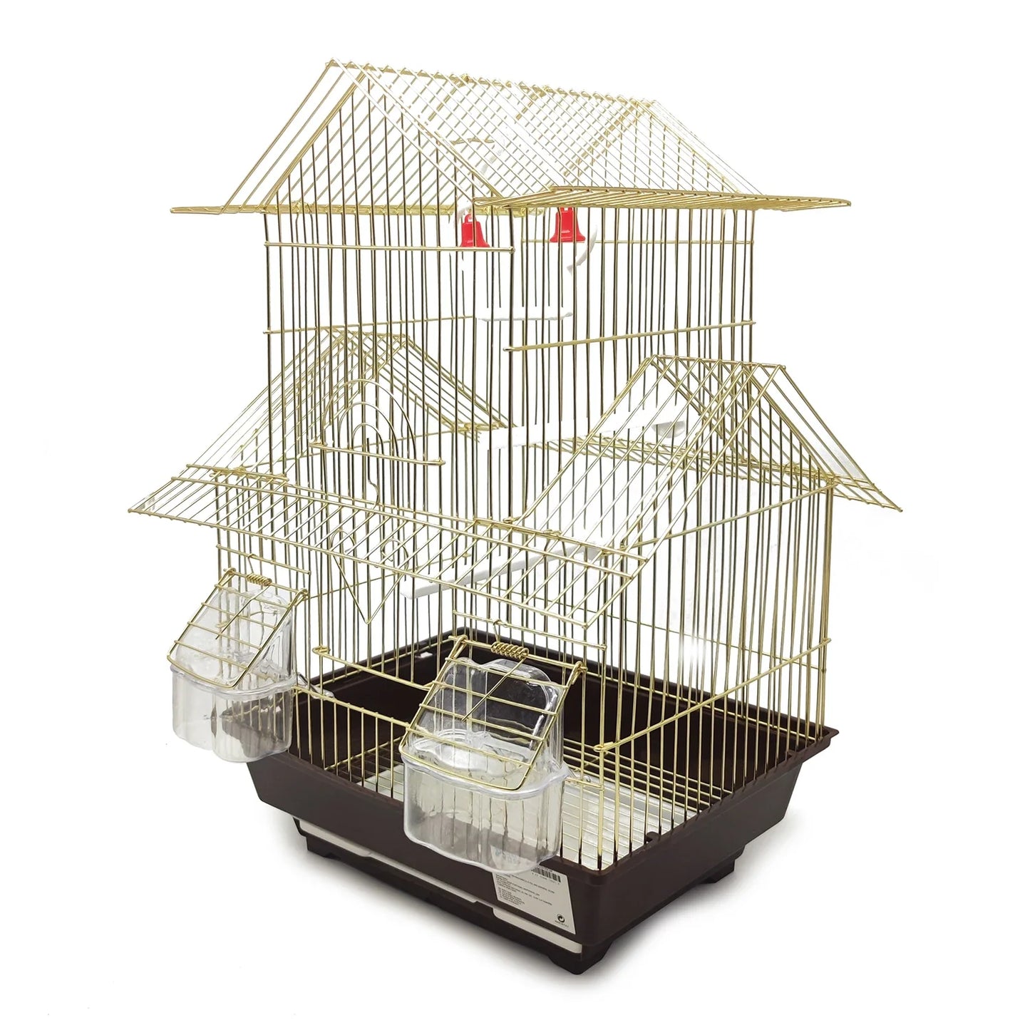Jaula Pájaros Metal Grande Con Comedero Bebedero Columpio Saltador Cubeta BPS-12031