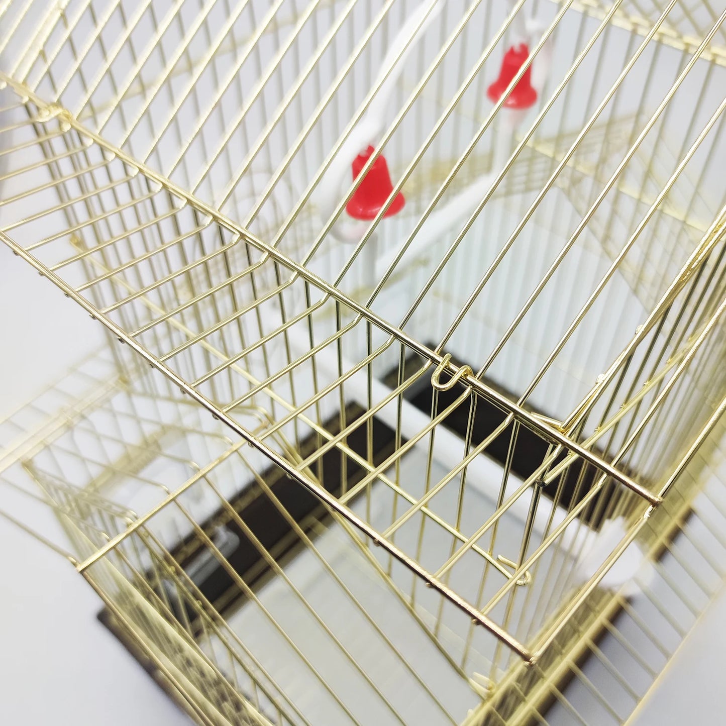 Jaula Pájaros Metal Grande Con Comedero Bebedero Columpio Saltador Cubeta BPS-12031