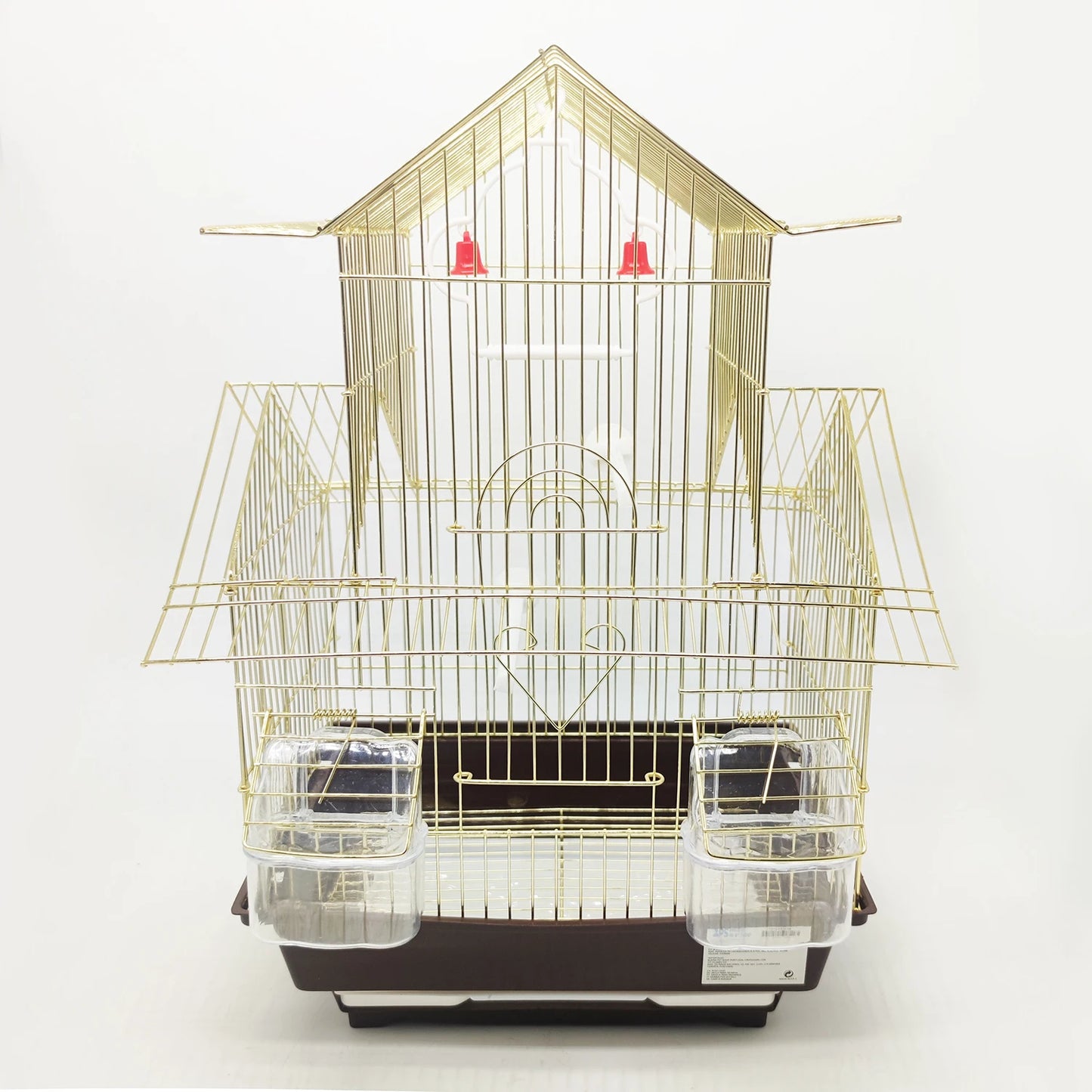 Jaula Pájaros Metal Grande Con Comedero Bebedero Columpio Saltador Cubeta BPS-12031