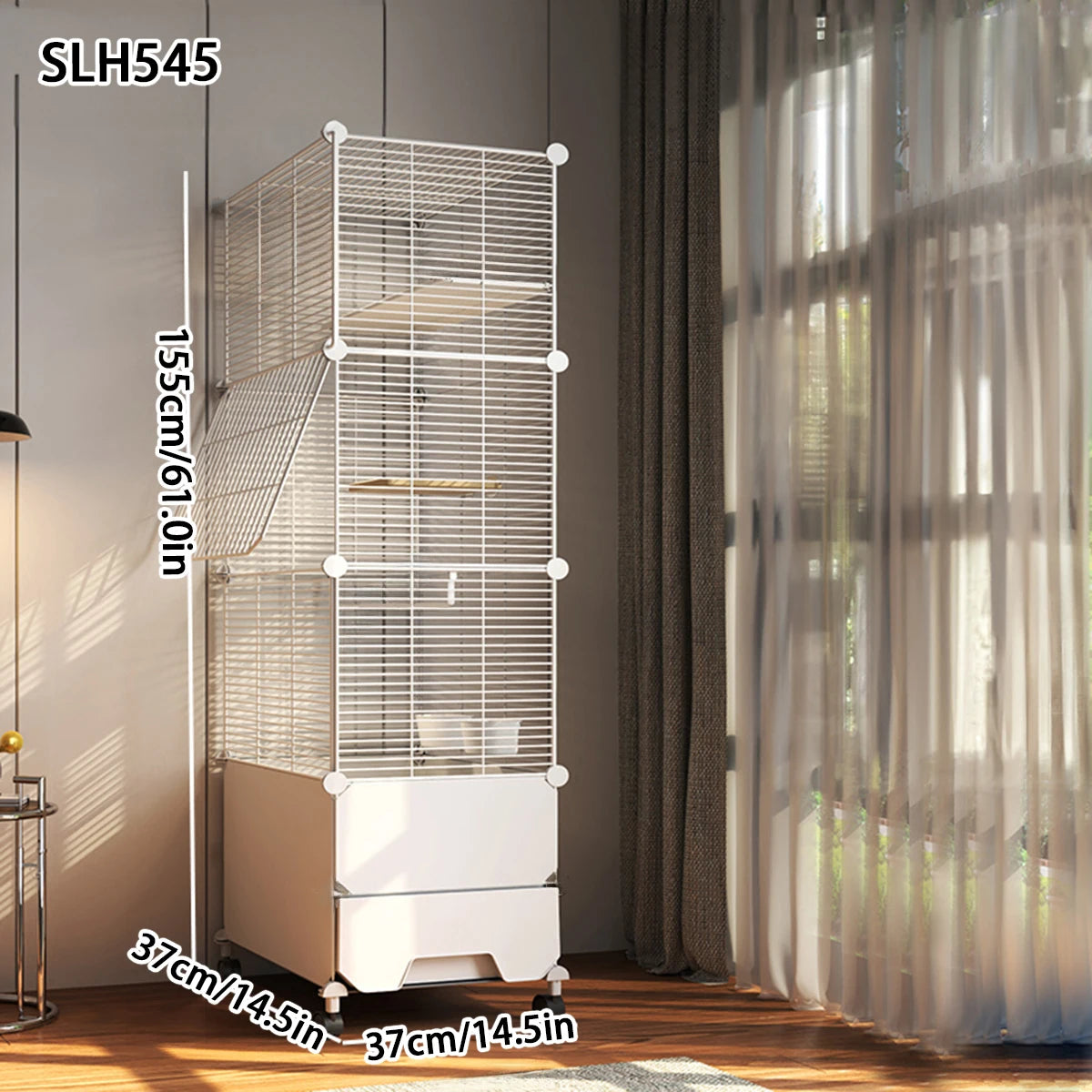 Jaula Para Pájaros, Jaula Para Loros, Casa De Invierno Extra Grande Para El Hogar, Jaula De Cría Especial a Prueba De Salpicaduras Para Loros Y Fénix Negro Grande