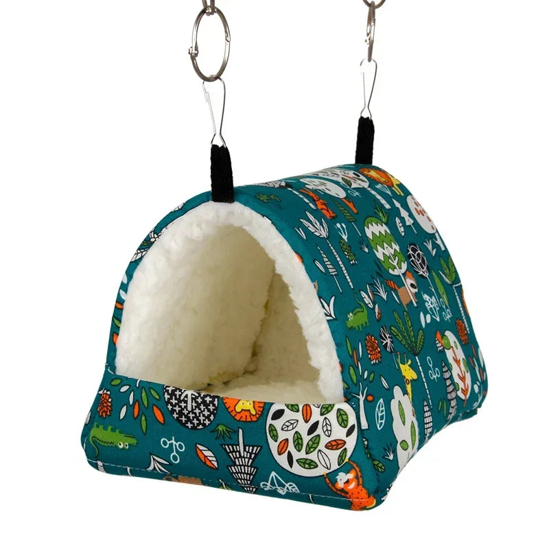 Cama Para Pájaros Con Estampado Bonito, Mini Jaula Para Conejo, Estera Para Ardilla, Nido De Conejillo De Indias, Casa Para Hámster, Animal PEQUEÑO, Cama Para Dormir, Jaula Colgante Para Mascotas, 1 Ud.