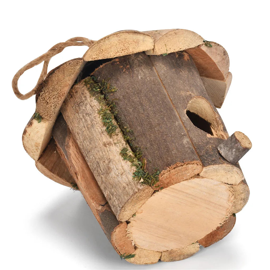 Nido De Pájaro De Madera Exterior, Decoración Natural, Cabaña De Pájaros, Casa De Colibrí Para Manualidad Casera, Nido De Pájaro Salvaje, Liquidación, Decoración De Casa De Pájaros De Jardín