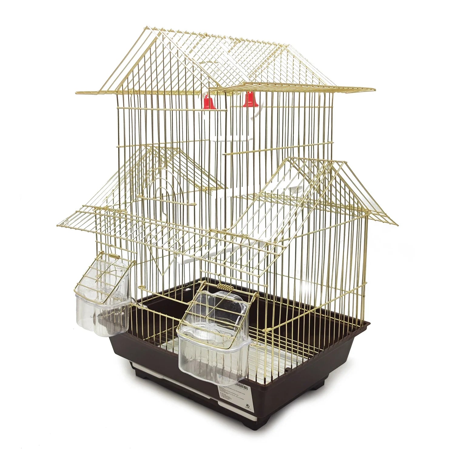 Jaula Pájaros Metal Grande Con Comedero Bebedero Columpio Saltador Cubeta BPS-12031