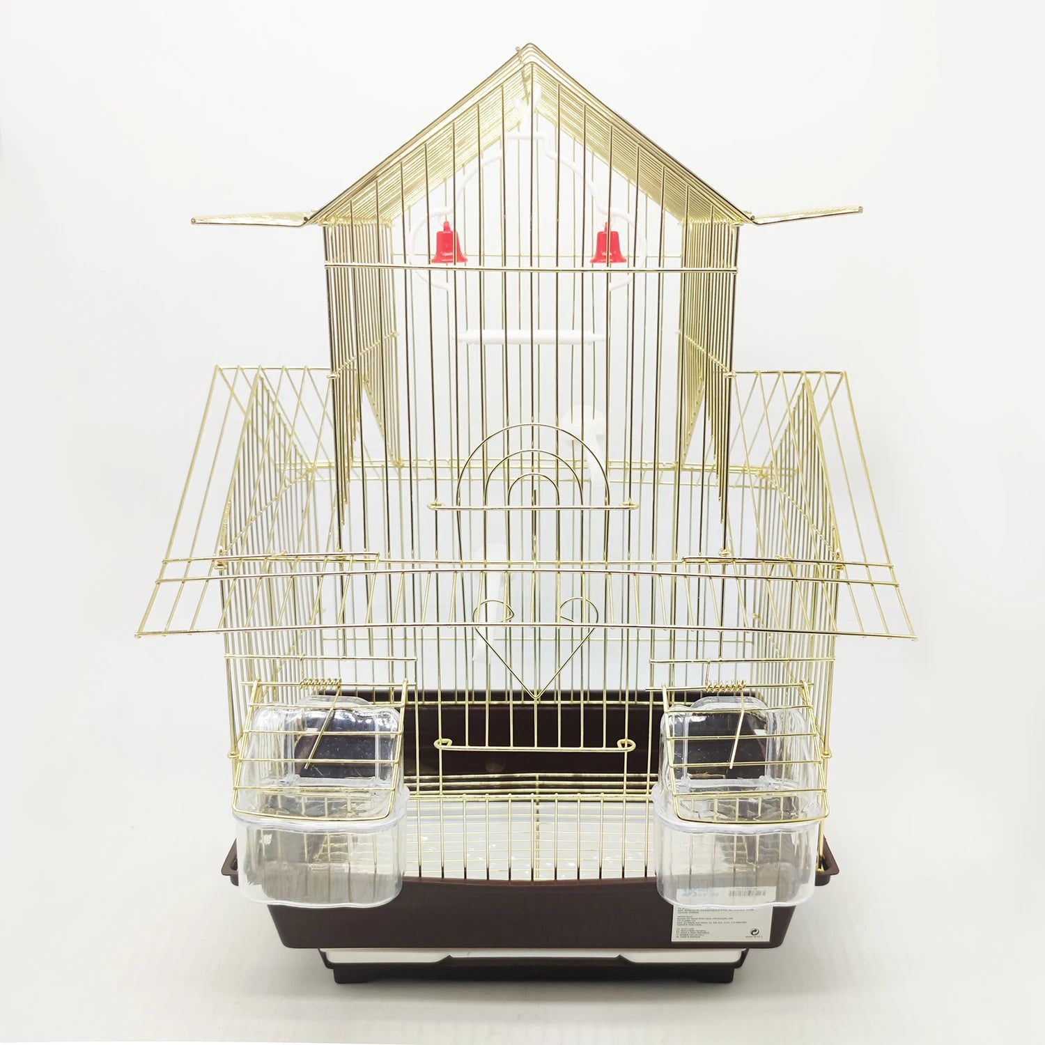 Jaula Pájaros Metal Grande Con Comedero Bebedero Columpio Saltador Cubeta BPS-12031