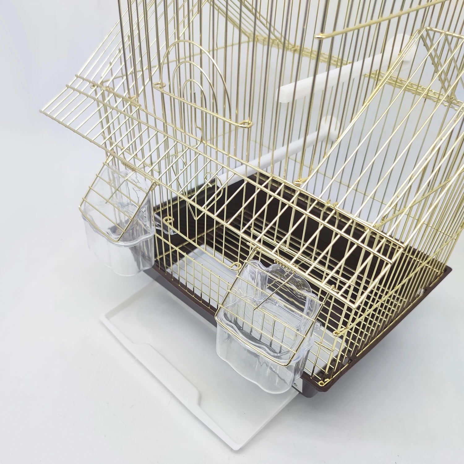 Jaula Pájaros Metal Grande Con Comedero Bebedero Columpio Saltador Cubeta BPS-12031
