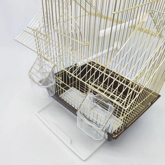 Jaula Pájaros Metal Grande Con Comedero Bebedero Columpio Saltador Cubeta BPS-12031