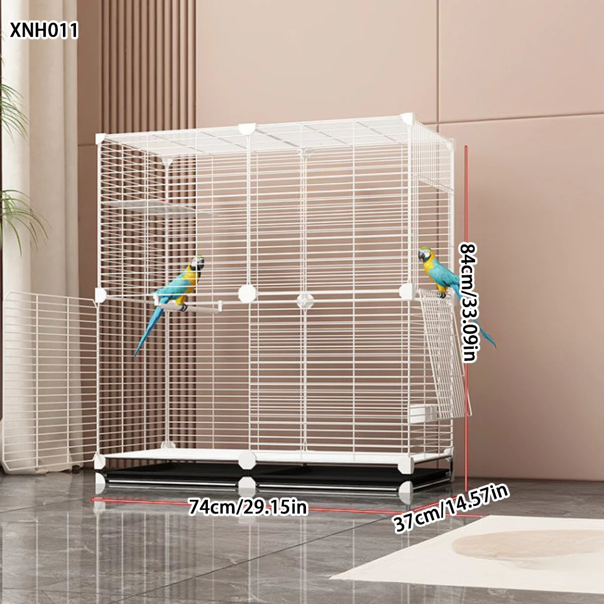 Jaula Para Pájaros Y Loros, Gran Hogar, Piel De Tigre, Peonía De Fénix Negra, Nueva Casa De Lujo, Alambre Horizontal, Jaula Ornamental De Metal Especial