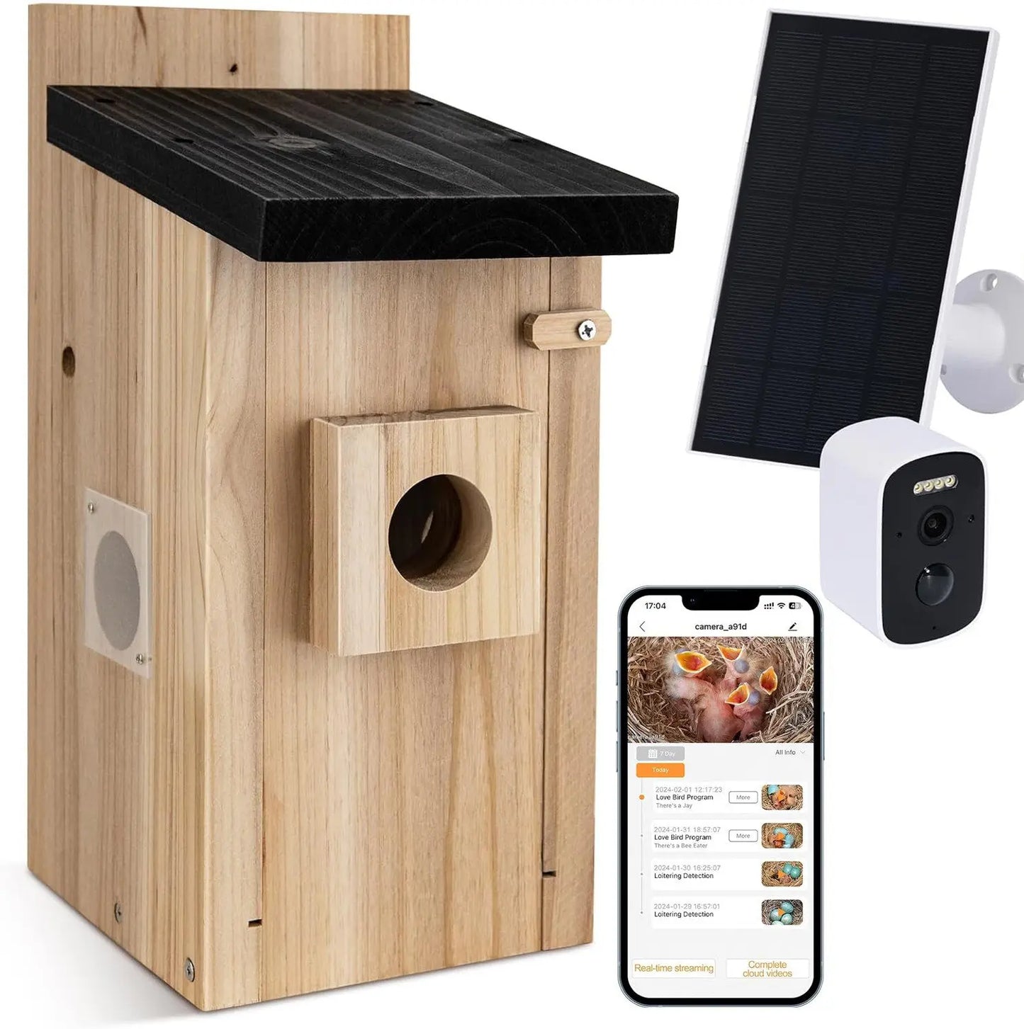 Real-Time Observation of Nest Construction 5 Million Pixel Outdoor Birdhouse Camera DIY Birdhouse Nest Box with Camera